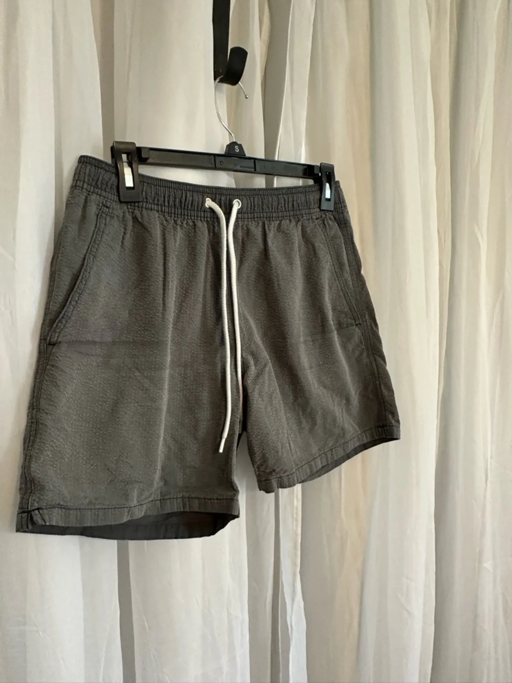J. Crew Men's Charcoal Drawstring Casual Swim/Board Shorts